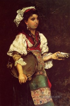 スペインガールの女性 ジュリアス・ルブラン・スチュワート Oil Paintings